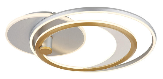 Globo Umbra LED Deckenleuchte 40W CCT Silberfarben, Aluminium Gebürstet Fernbedienung Nachtlicht Memoryfunktion 11cm 67333-40