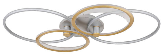Globo LED Deckenleuchte Umbra 70W dimmbar Fernbedienung CCT warm-/tageslichtweiss Silberfarben Aluminium Gebürstet 110x72cm