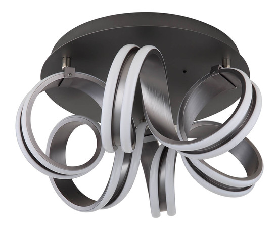 Globo Kuni LED Deckenleuchte 35W CCT Grau Dunkel, Metall Fernbedienung Nachtlicht Memoryfunktion 25cm 67335-40