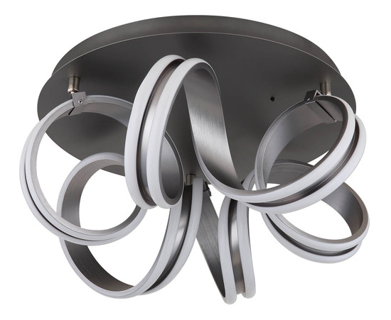 Globo Kuni LED Deckenleuchte 37,50W CCT Grau Dunkel, Metall Fernbedienung Nachtlicht Memoryfunktion 25cm 67335-45