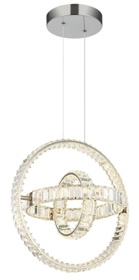 Globo Neil LED Hängeleuchte 115W CCT Verchromt, Metall Fernbedienung Nachtlicht Memoryfunktion 120cm 67339-115C