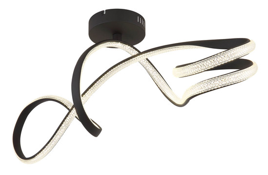 Globo Swirl LED Deckenleuchte 30W Neutralweiß Schwarz Matt, Metall 33cm 67341DS