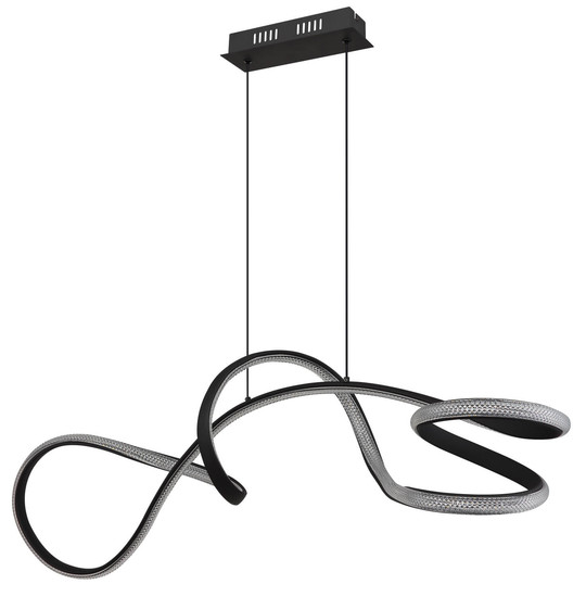 Globo Swirl LED Hängeleuchte 40W Neutralweiß Schwarz Matt, Metall 120cm 67341S
