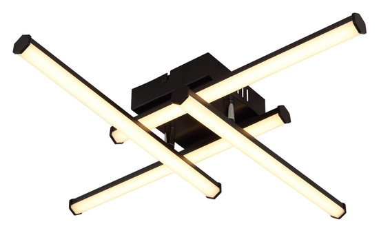 Globo Kirina LED Deckenleuchte 24W Warmweiß Schwarz Matt 8,8cm 67342-24