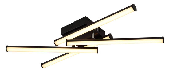 Globo Kirina LED Deckenleuchte 24W Warmweiß Schwarz Matt 8,8cm 67342-24