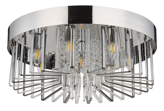 Globo Kirina E14 Deckenleuchte 8-fach 40W Verchromt, Metall Ø60cm 67343