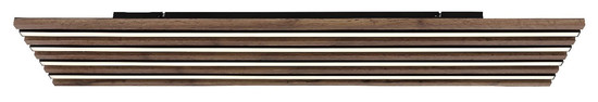 Globo LED Deckenleuchte Hayden 40W dimmbar Fernbedienung CCT warm-/tageslichtweiss Schwarz matt Metall Aluminium 120x30cm