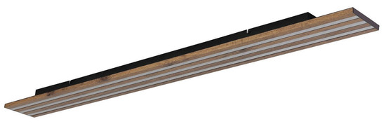 Globo LED Deckenleuchte Hayden 36W dimmbar Fernbedienung CCT warm-/tageslichtweiss Schwarz matt Metall 150x14cm