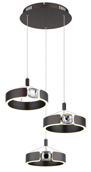 Globo LED Pendelleuchte Hendricks 36W warmweiss Bronzefarben gebürstet Metall Ø44cm