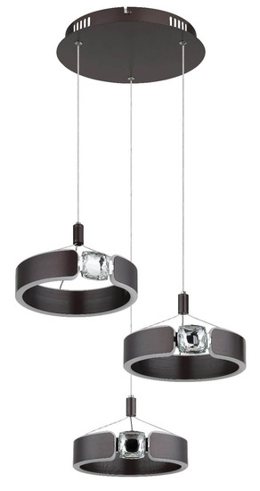 Globo LED Pendelleuchte Hendricks 36W warmweiss Bronzefarben gebürstet Metall Ø44cm