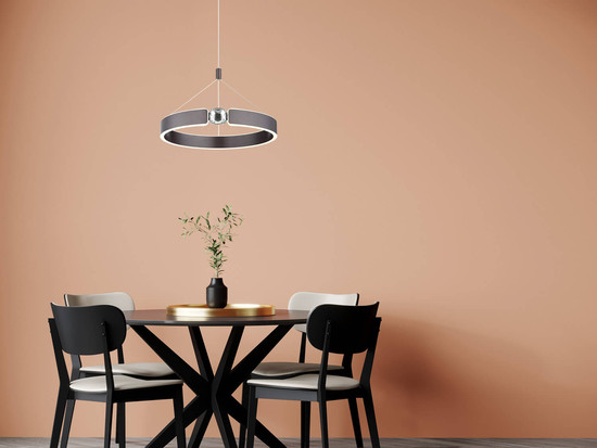 Globo Hendricks LED Hängeleuchte 22W Warmweiß Bronzefarben Gebürstet, Metall Ø40cm 67349H1