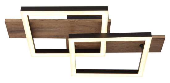 Globo Jeffry LED Deckenleuchte 16W Warmweiß Schwarz Matt, Metall 8,5cm 67350-16