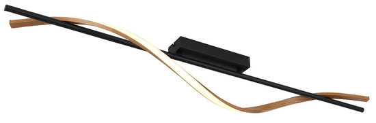 Globo Watkins LED Deckenleuchte 20,50W Warmweiß Schwarz Matt, Metall 17cm 67354D