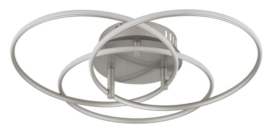 Globo Kombos LED Deckenleuchte 40W Neutralweiß Nickel Matt, Metall Ø29cm 67355-40N