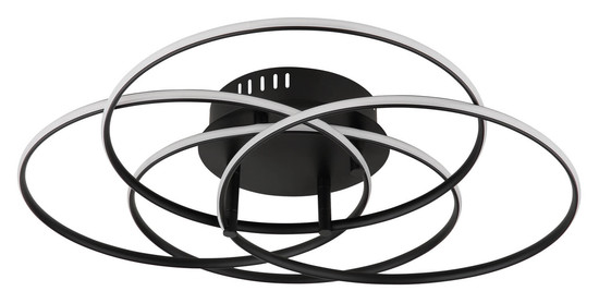 Globo Kombos LED Deckenleuchte 55W Neutralweiß Schwarz Matt, Metall Ø32,9cm 67355-55