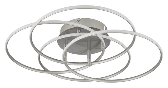 Globo LED Deckenleuchte Kombos 55W neutralweiss Nickel matt Metall Aluminium Ø51,5cm