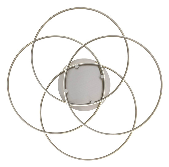 Globo LED Deckenleuchte Kombos 55W neutralweiss Nickel matt Metall Aluminium Ø51,5cm