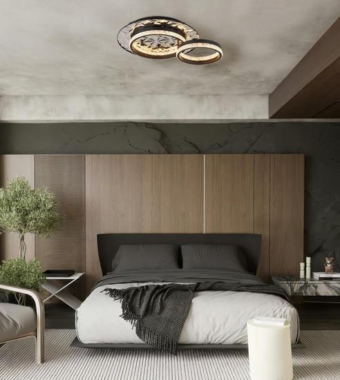 Globo Della Ii LED Deckenleuchte 24W Warmweiß Schwarz Matt, Metall 14cm 67361C