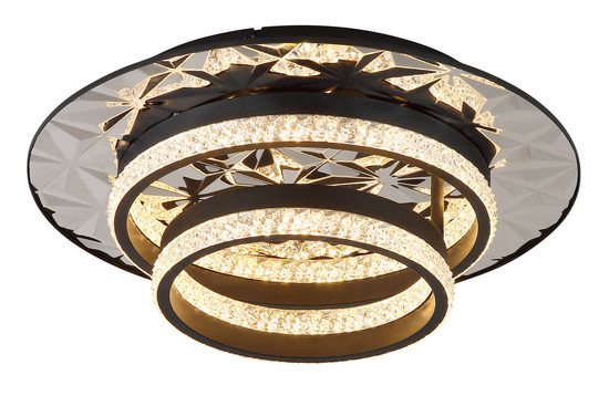 Globo Della Ii LED Deckenleuchte 24W Warmweiß Schwarz Matt, Metall 14cm 67361C