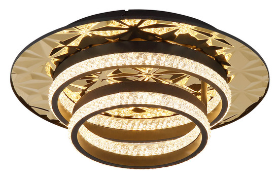 Globo Della Ii LED Deckenleuchte 24W Warmweiß Schwarz Matt, Metall 14cm 67361G