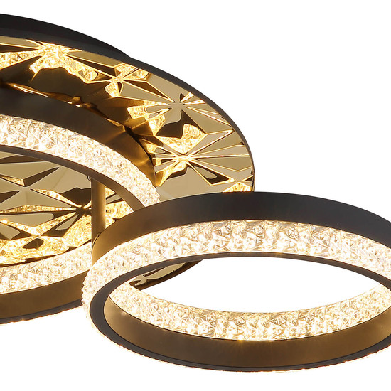 Globo Della Ii LED Deckenleuchte 24W Warmweiß Schwarz Matt, Metall 14cm 67361G