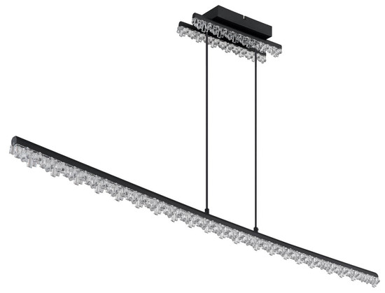 Globo LED Pendelleuchte Hilton 32W warmweiss Schwarz matt Metall Aluminium 120x120cm