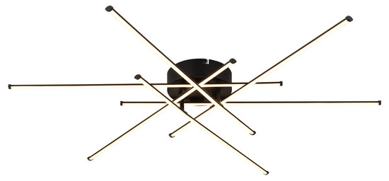 Globo Lawson LED Deckenleuchte 40W Warmweiß Schwarz Matt, Metall 7,7cm 67380-40