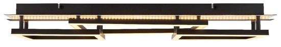 Globo LED Deckenleuchte Estrada 40W warmweiss Schwarz matt Metall 70x33cm