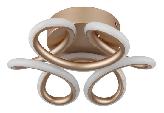 Globo Melisand LED Deckenleuchte 24W CCT Champagnerfarben Matt, Metall Memoryfunktion Ø26cm 67386-24CH