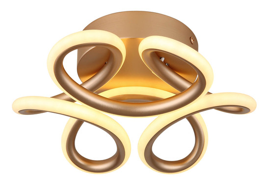 Globo Melisand LED Deckenleuchte 24W CCT Champagnerfarben Matt, Metall Memoryfunktion Ø26cm 67386-24CH