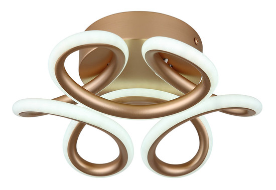 Globo Melisand LED Deckenleuchte 24W CCT Champagnerfarben Matt, Metall Memoryfunktion Ø26cm 67386-24CH