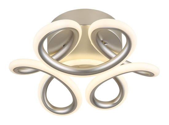 Globo Melisand LED Deckenleuchte 24W CCT Silberfarben Matt, Metall Memoryfunktion Ø26cm 67386-24S