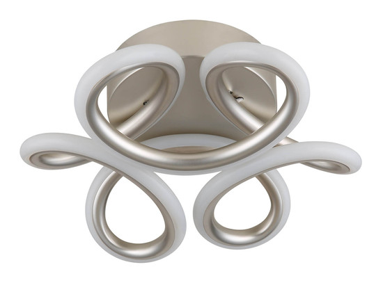 Globo Melisand LED Deckenleuchte 24W CCT Silberfarben Matt, Metall Memoryfunktion Ø26cm 67386-24S