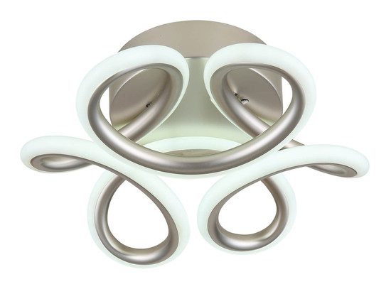 Globo Melisand LED Deckenleuchte 24W CCT Silberfarben Matt, Metall Memoryfunktion Ø26cm 67386-24S