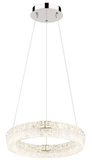 Globo LED Pendelleuchte Laurel 24W dimmbar Fernbedienung CCT warm-/tageslichtweiss Verchromt Metall Ø40cm