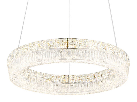 Globo LED Pendelleuchte Laurel 24W dimmbar Fernbedienung CCT warm-/tageslichtweiss Verchromt Metall Ø40cm