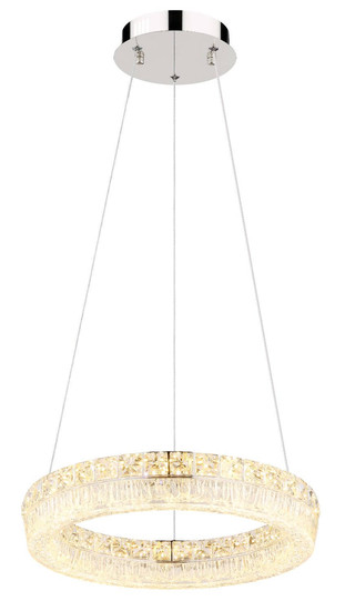 Globo LED Pendelleuchte Laurel 24W dimmbar Fernbedienung CCT warm-/tageslichtweiss Verchromt Metall Ø40cm