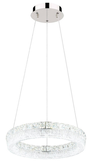 Globo LED Pendelleuchte Laurel 24W dimmbar Fernbedienung CCT warm-/tageslichtweiss Verchromt Metall Ø40cm