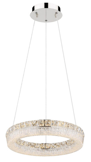 Globo LED Pendelleuchte Laurel 24W dimmbar Fernbedienung CCT warm-/tageslichtweiss Verchromt Metall Ø40cm