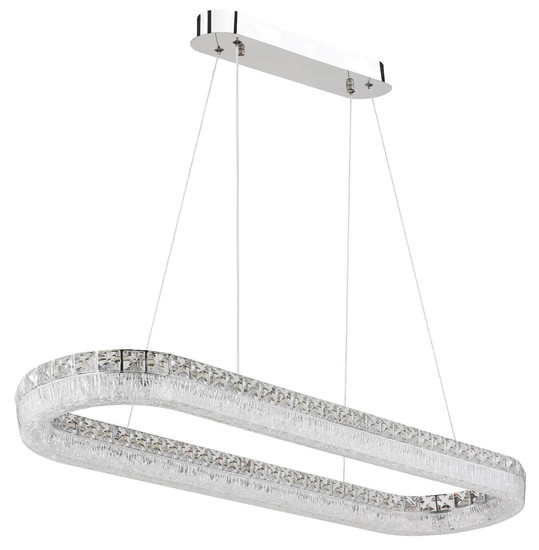 Globo LED Pendelleuchte Laurel 40W dimmbar Fernbedienung CCT warm-/tageslichtweiss Verchromt Metall 120x100cm