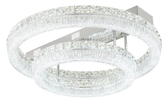 Globo LED Deckenleuchte Laurel 60W dimmbar Fernbedienung CCT warm-/tageslichtweiss Verchromt Metall Ø60cm
