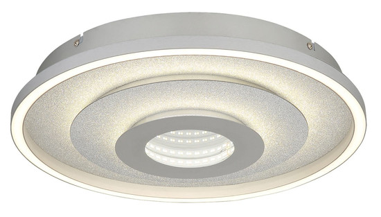 Globo LED Deckenleuchte Miles 30W CCT warm-/neutral-/tageslichtweiss Silberfarben gebürstet Metall Aluminium Ø40cm