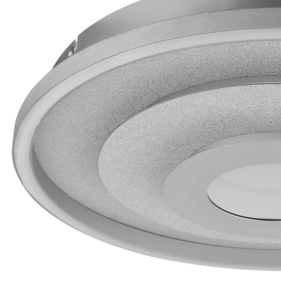 Globo LED Deckenleuchte Miles 30W CCT warm-/neutral-/tageslichtweiss Silberfarben gebürstet Metall Aluminium Ø40cm