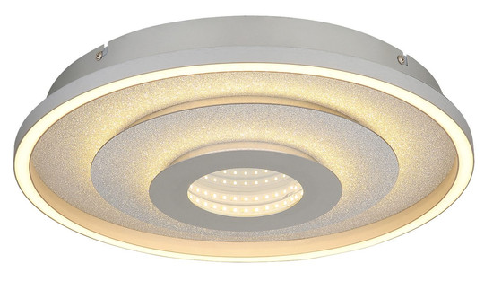 Globo LED Deckenleuchte Miles 30W CCT warm-/neutral-/tageslichtweiss Silberfarben gebürstet Metall Aluminium Ø40cm