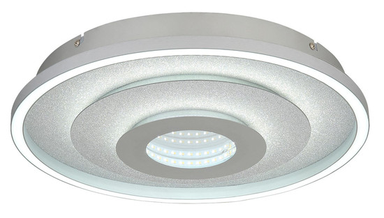 Globo LED Deckenleuchte Miles 30W CCT warm-/neutral-/tageslichtweiss Silberfarben gebürstet Metall Aluminium Ø40cm