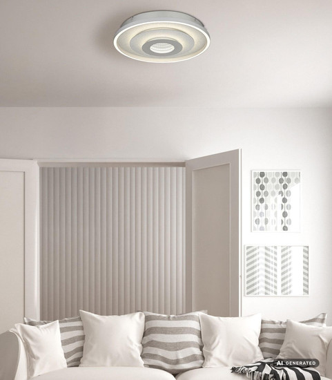 Globo LED Deckenleuchte Miles 30W CCT warm-/neutral-/tageslichtweiss Silberfarben gebürstet Metall Aluminium Ø40cm