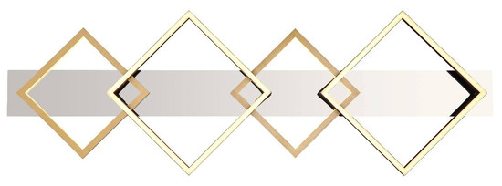 Globo LED Deckenleuchte Lesina 40W warmweiss Verchromt goldfarben gebürstet Metall Aluminium 104,5x35,5cm