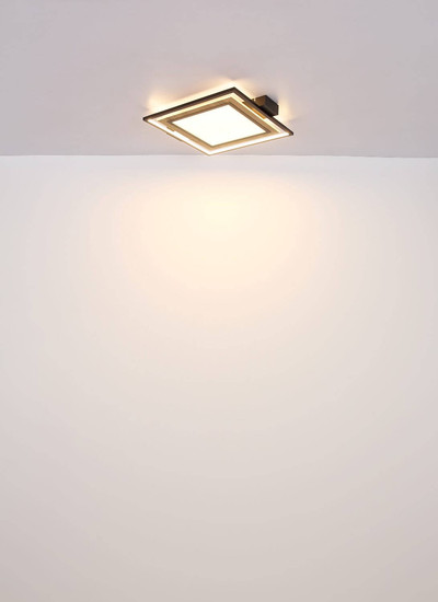 Globo LED Deckenleuchte Gabaldo 36W warmweiss Schwarz matt Metall 50x45cm