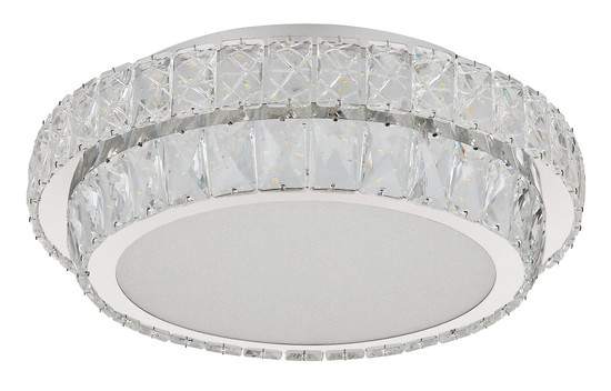 Globo LED Deckenleuchte Klara 38W dimmbar Fernbedienung CCT warm-/tageslichtweiss Verchromt klar Metall K5 Kristalle Ø40cm