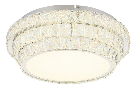 Globo Klara LED Deckenleuchte 48W CCT Verchromt, Metall Fernbedienung Nachtlicht Memoryfunktion Ø50cm 68157-48